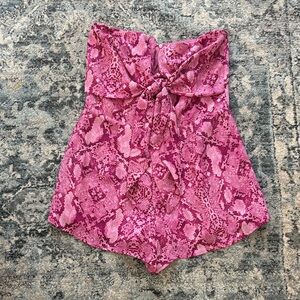 Buddy Love Pink Snake Print Romper